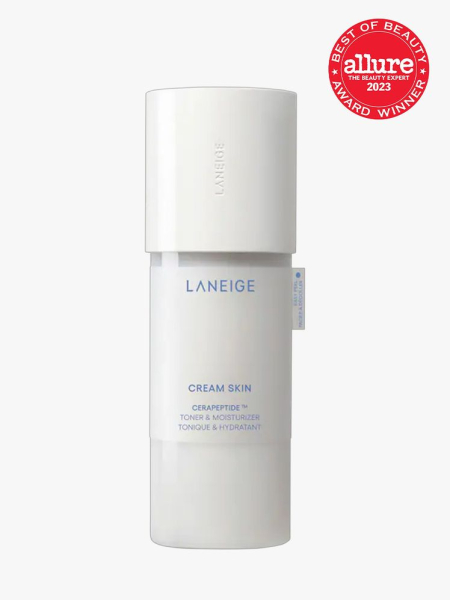 Laneige Cream Skin 2-in-1 Toner & Moisturizer in branded component with best of beauty 2023 seal in the top right corner